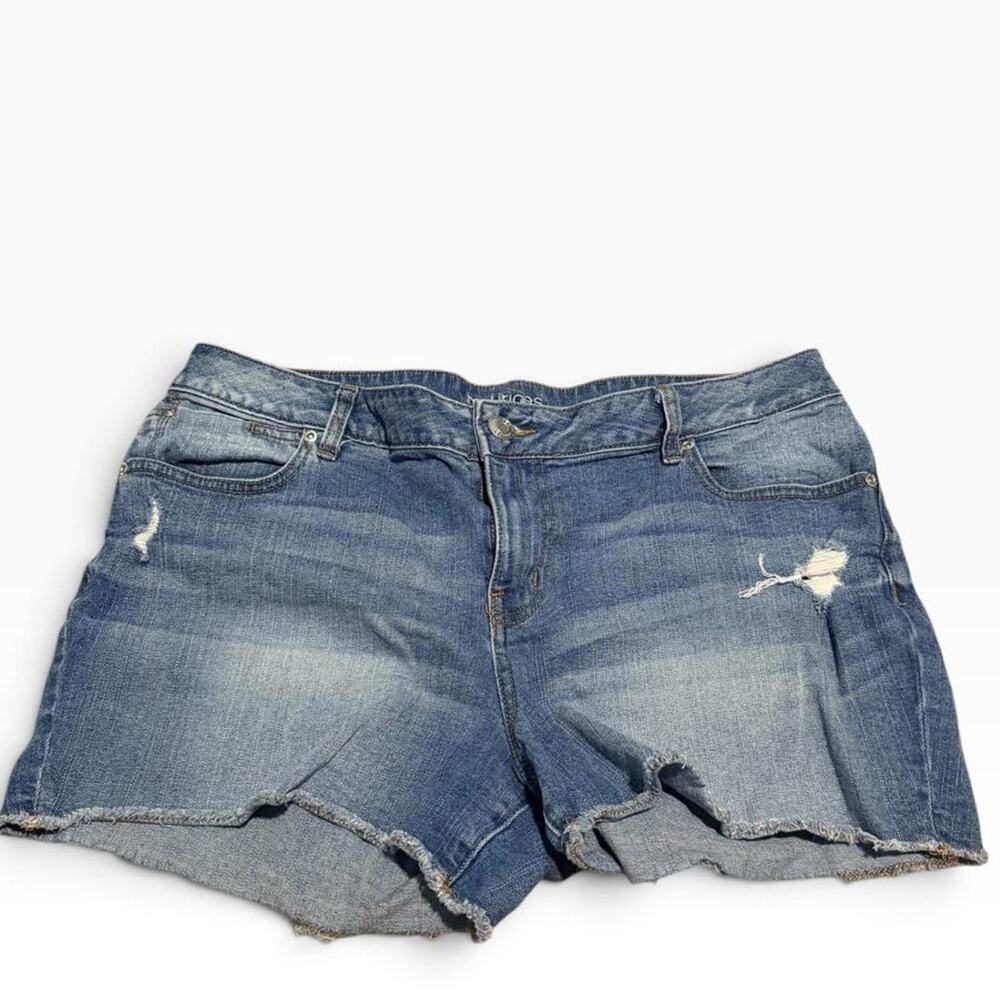 Maurices Womens Blue Jean Shorts Size 16 Denim Summer